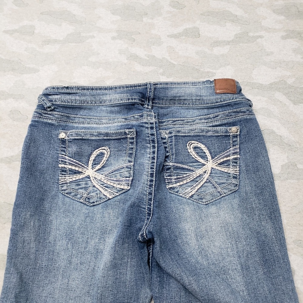 Wallflower Jeans Womens 7 Blue Bootcut Pockets Denim Medium Wash